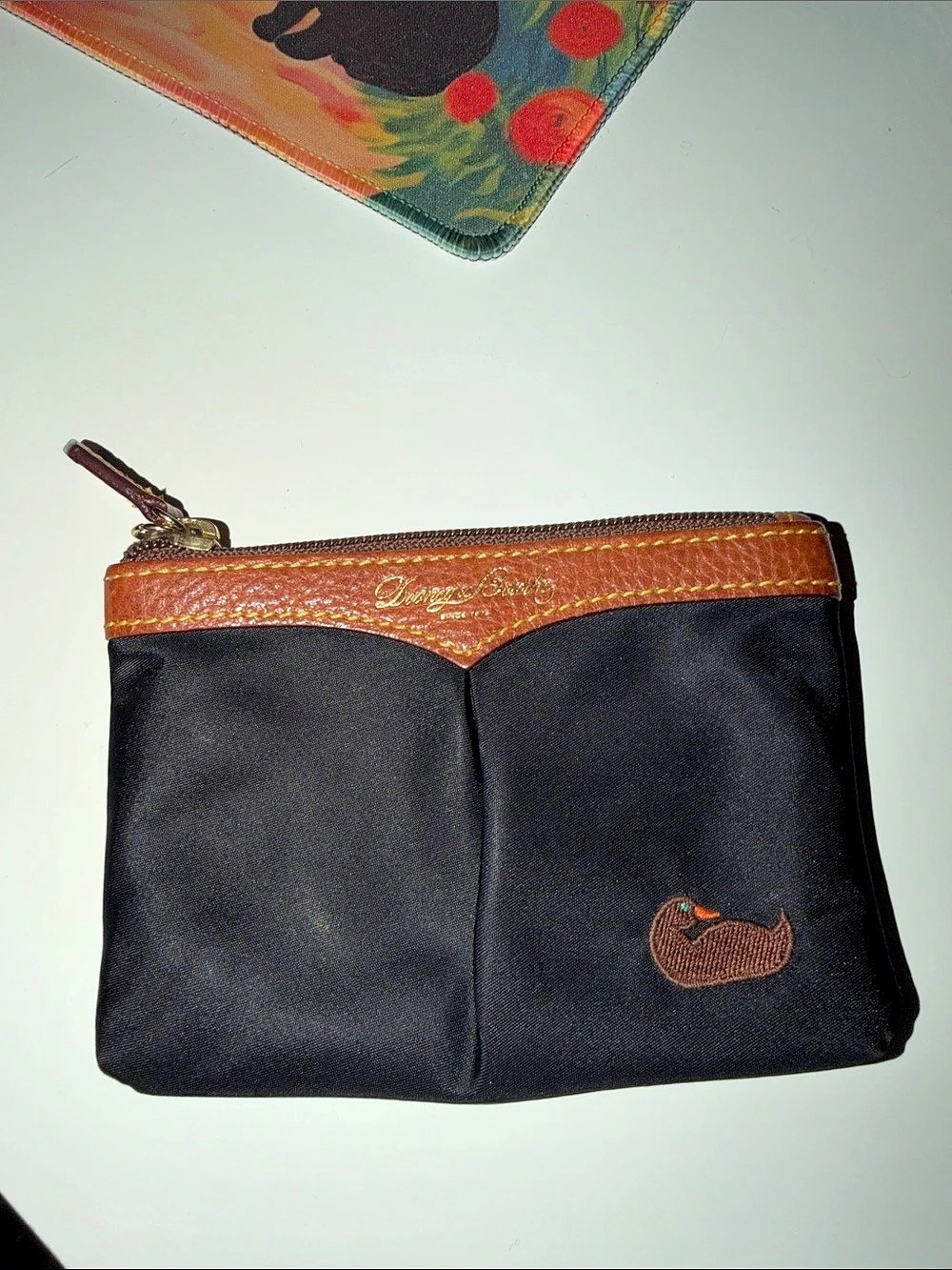 Dooney & Bourke Coin Pouch in Black & Brown